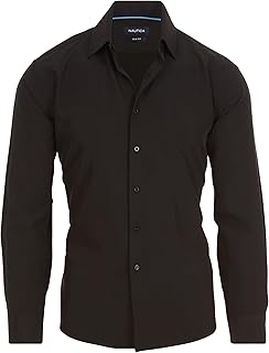 Slim Fit Mens Dress Shirts Long Sleeve Button Down Wrinkle Free Formal 4-Way Stretch - Buy now