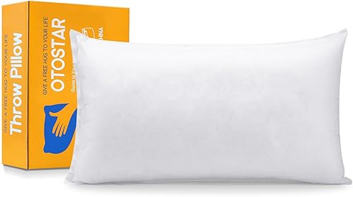 OTOSTAR Relleno de almohada de 16 x 24 pulgadas, rellenos de almohada rectangulares decorativos, formularios de almohada esponjosas de primera