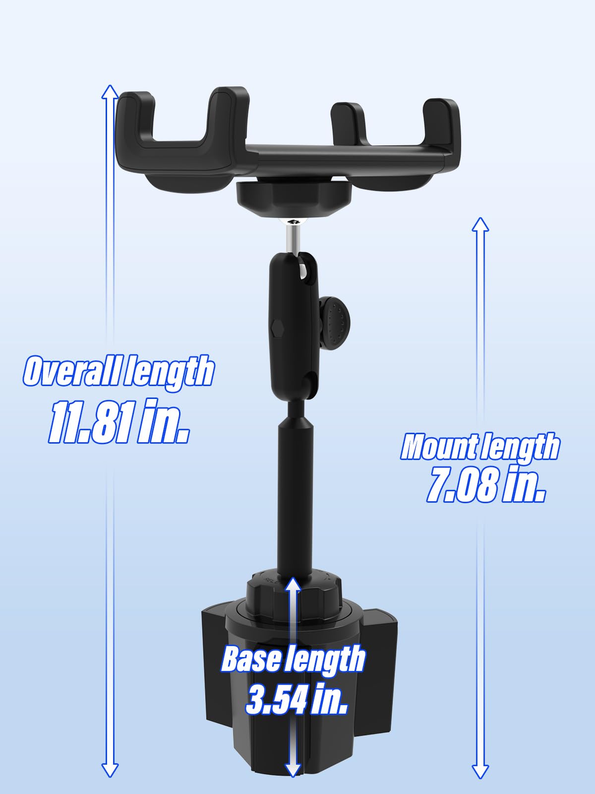 Soporte de metal para tablet de coche para iPad y teléfono de 4.7 a 13 pulgadas | Rotación de 720°, brazo ajustable, soporte para tablet, apto para iPad Pro Air Mini, Galaxy Tab, iPhone
