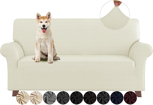 ZNSAYOTX Fundas para sofá de 3 cojines, elastano de alta elasticidad, funda de sofá apta para mascotas, 1 pieza, fundas de sofá antideslizantes,