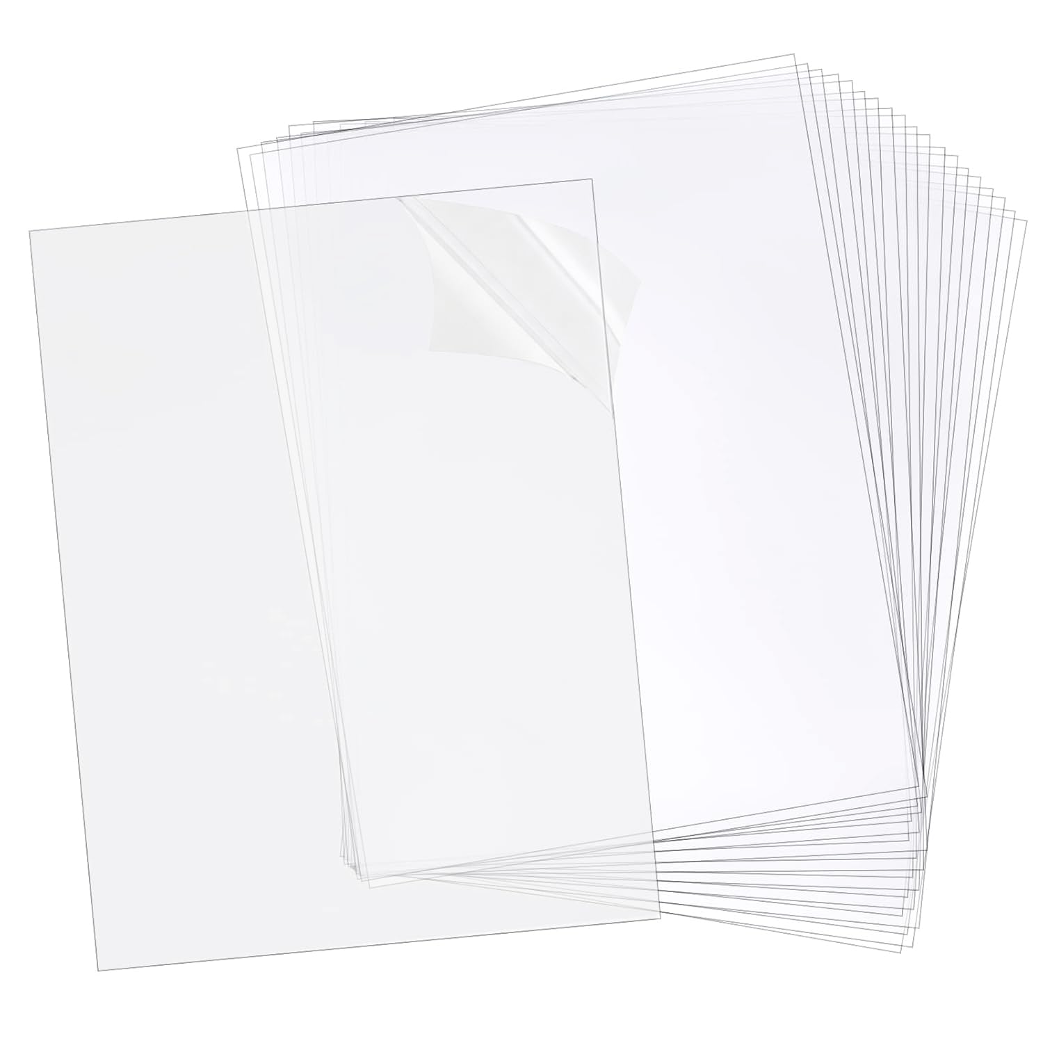 20PCS Clear Plastic Sheet, A4 PVC Flexible Plastic Board Transparent Acrylic Board with Protective Paper for Craft, Windows, Frame, DIY Display Projects (0.01'' Thick)