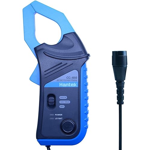 Hantek AC/DC Current Clamp for oscilloscope 40KHz Bandwidth 1mV/10mA 650A with BNC Plug (CC-650)