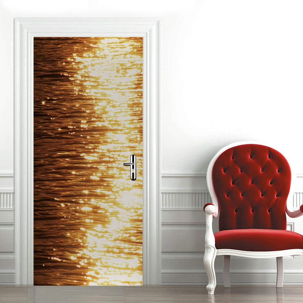 Poster porte la mer sticker 3D haut de gamme vinyle adhésif robuste décoration murale 63x205 cm