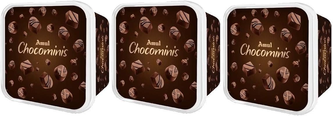 Amul Choco Minis, 250 g with Best Wishes Card (Pack of 3)