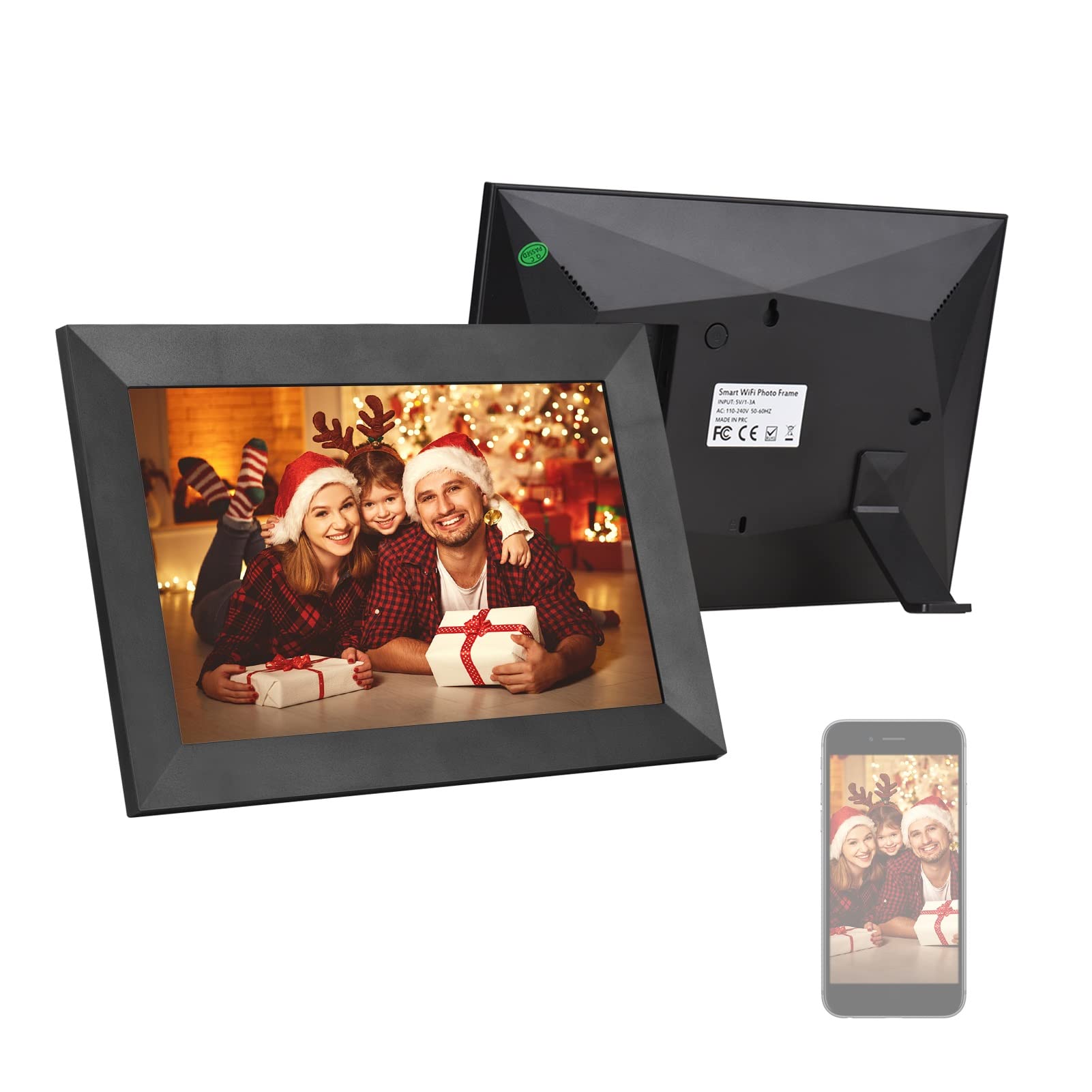 Andoer WiFi 8-calowa cyfrowa ramka na zdjęcia, album fotograficzny Ekran dotykowy IPS Zdjęcie 1080P Wideo 16GB Przechowywanie Automatyczne obracanie Udostępnianie zdjęć za pośrednictwem aplikacji