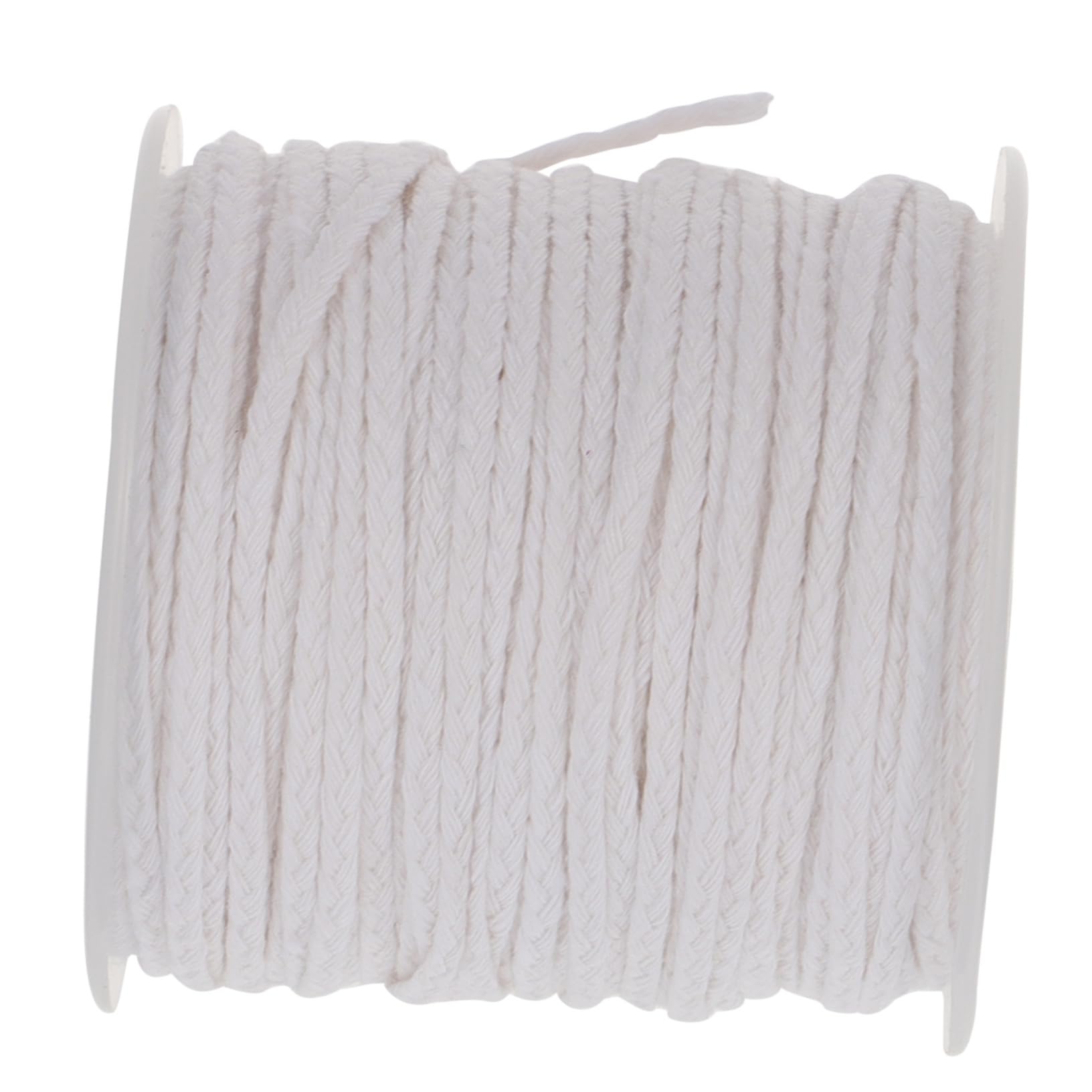 3rotoli Corda Stoppini Intrecciati Cotone Naturale Per Fai Da Te Stoppini Senza Per Lampade e Bruciatori Accessorio Per Creazioni Artigianali