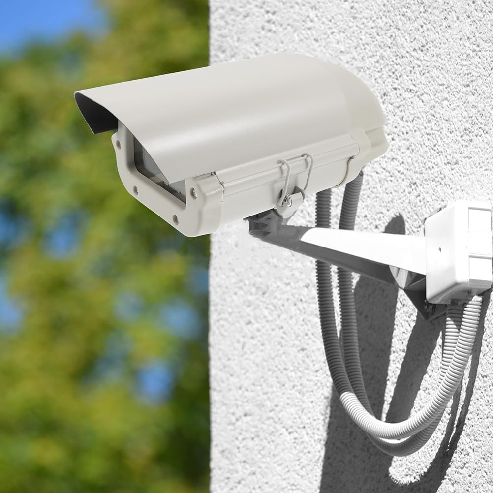 Outdoor Camera Rain Cover Waterproof Dustproof Shield with Aluminum Alloy Housing for Security Camera Protection 11.41X5.51X4.01 Inches