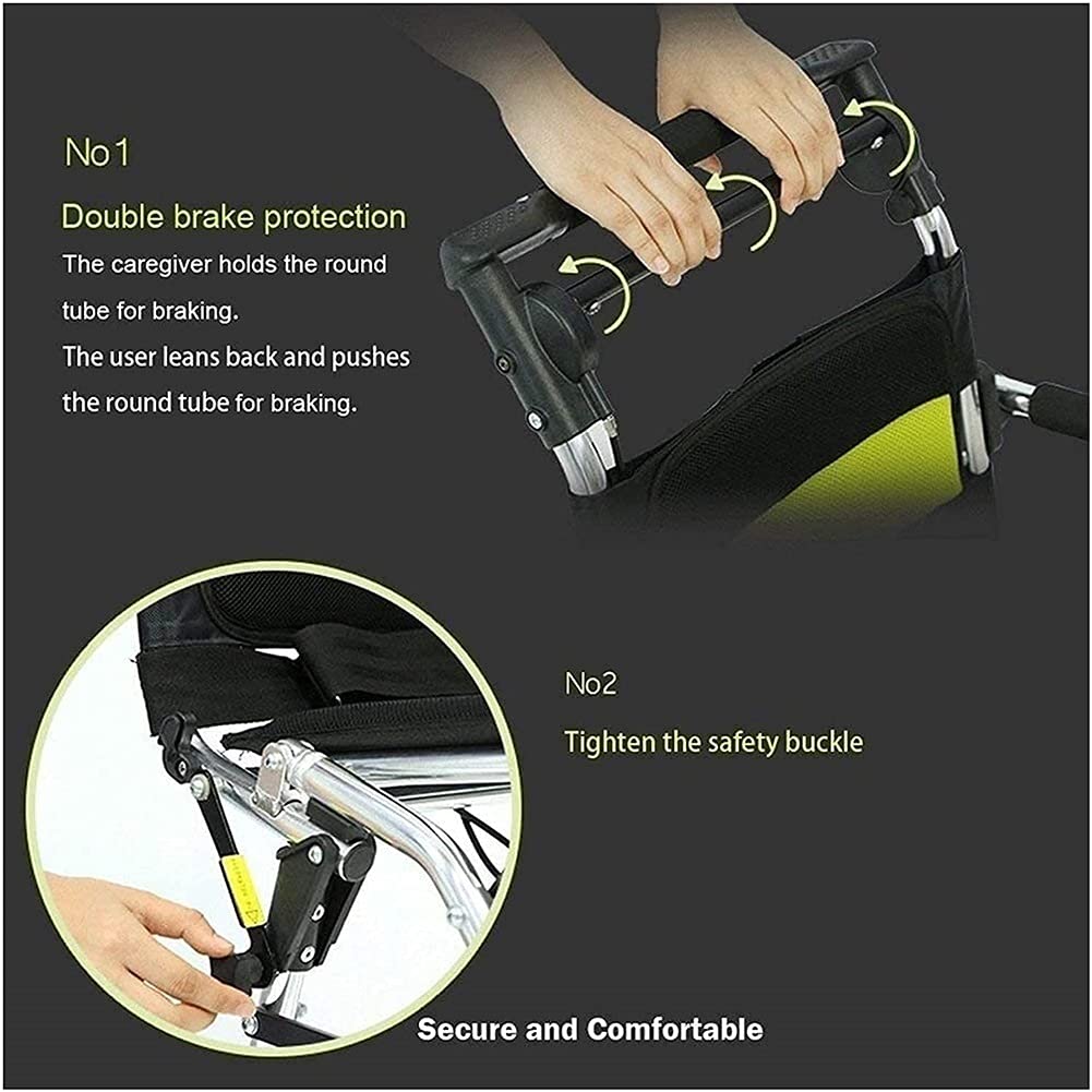 Silla de traslado médica de Emergencia portátil Evacuación de Bomberos Silla elevadora Plegable para escaleras Peso Ligero con Capacidad de Carga de 75 kg para Hospital