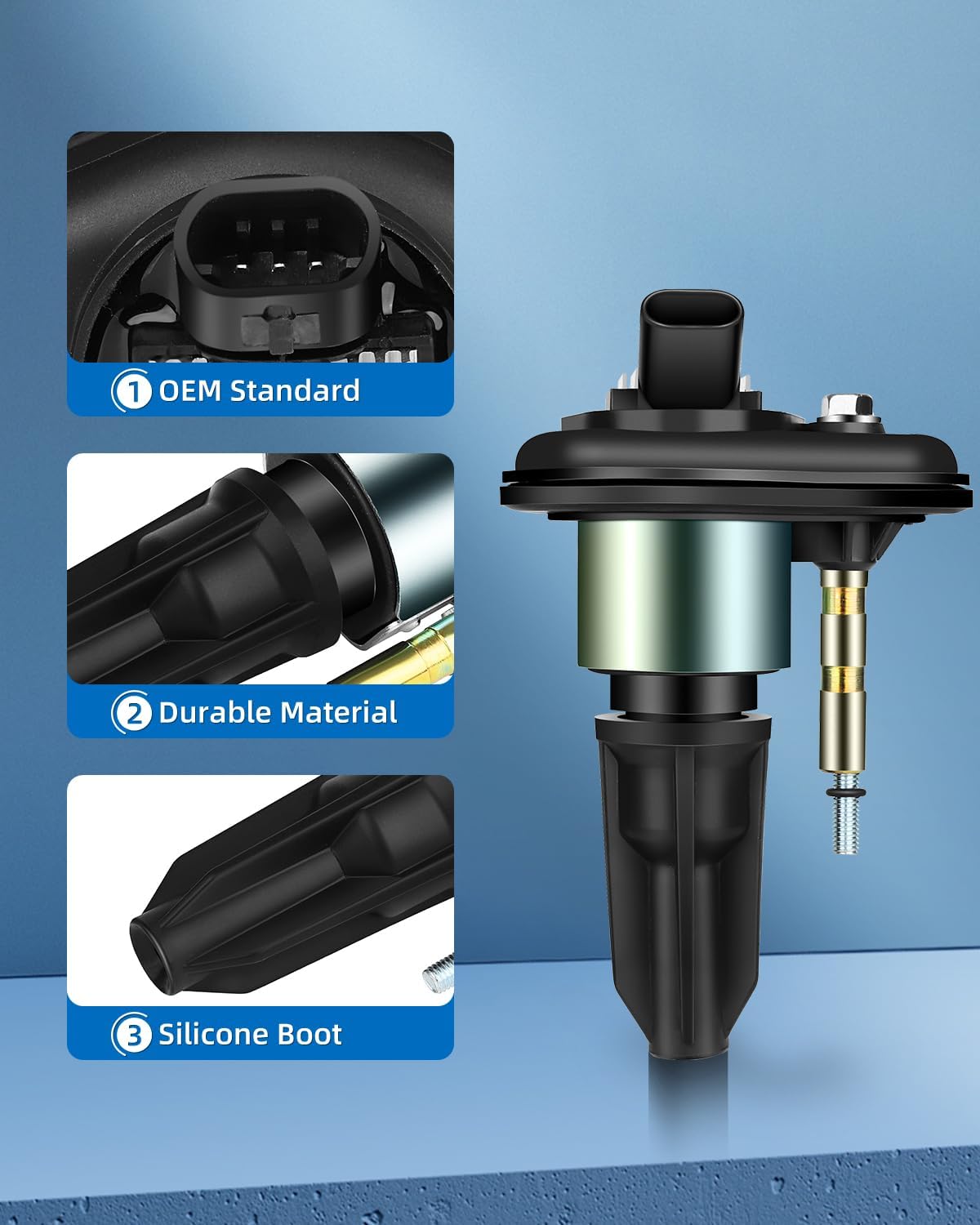 ECCPP UF303 5 ignition coils with 5 iridium Spark Plugs 5019,for Chevrolet,for GMC Olds,for Saab,for Isuzu Trailblazer Envoy Rainer Colorado Canyon C1395,12568062,5c1392,E255,52-1743