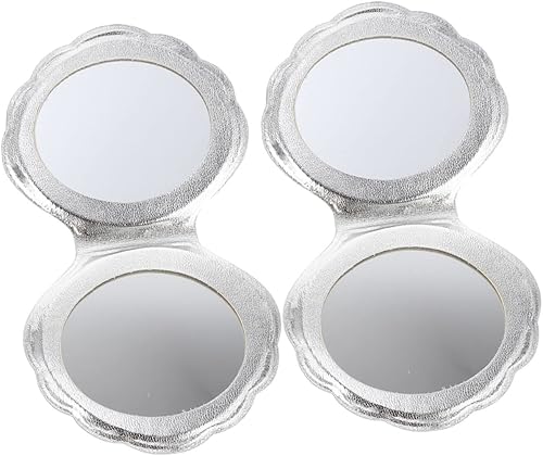 Miniatura 4 de Beatifufu 10 piezas Shell Maquillaje Espejo Shell Espejo Compacto Espejo de Bolsillo Maquillaje Espejo de Mano Compacto Espejo de Mano Plegable Mini