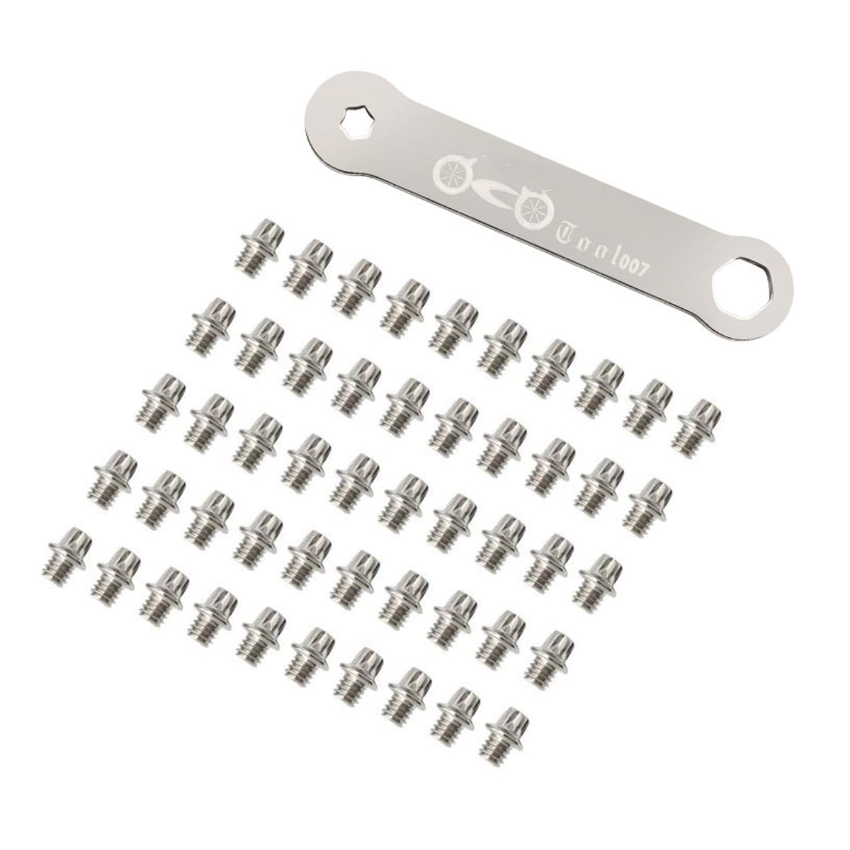 HOUSON 50 pieces bicycle pedal screws, bicycle pedals non-slip nails, stainless steel pedal bolts for mountain bikes, racing bikes