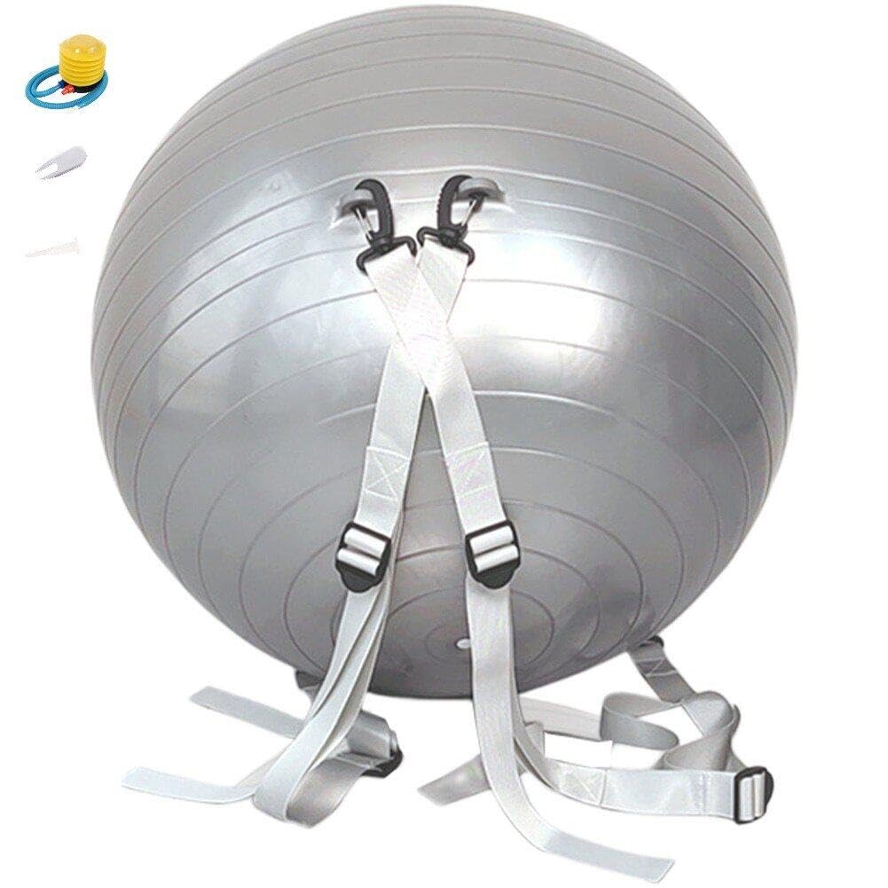 Pelota de fitness inflable con correa de PVC para pilates y yoga