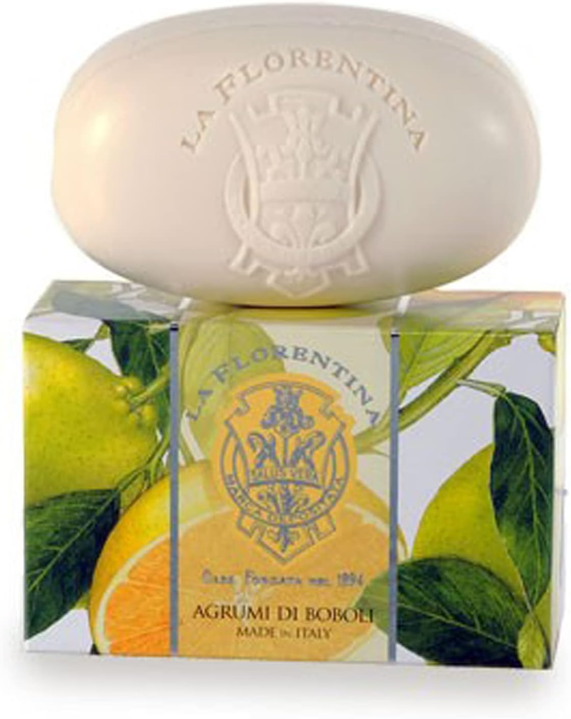 Luxury Soap, Large, 10.5 oz./300g, Boxed Soap Imported From Italy (Boboli Citrus)