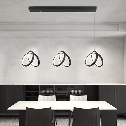 Miniatura 2 de Modernos candelabros de isla  Aplicación remota e inteligente con atenuación ajustable, brillo brillante en 60-118 pies cuadrados, luces de techo