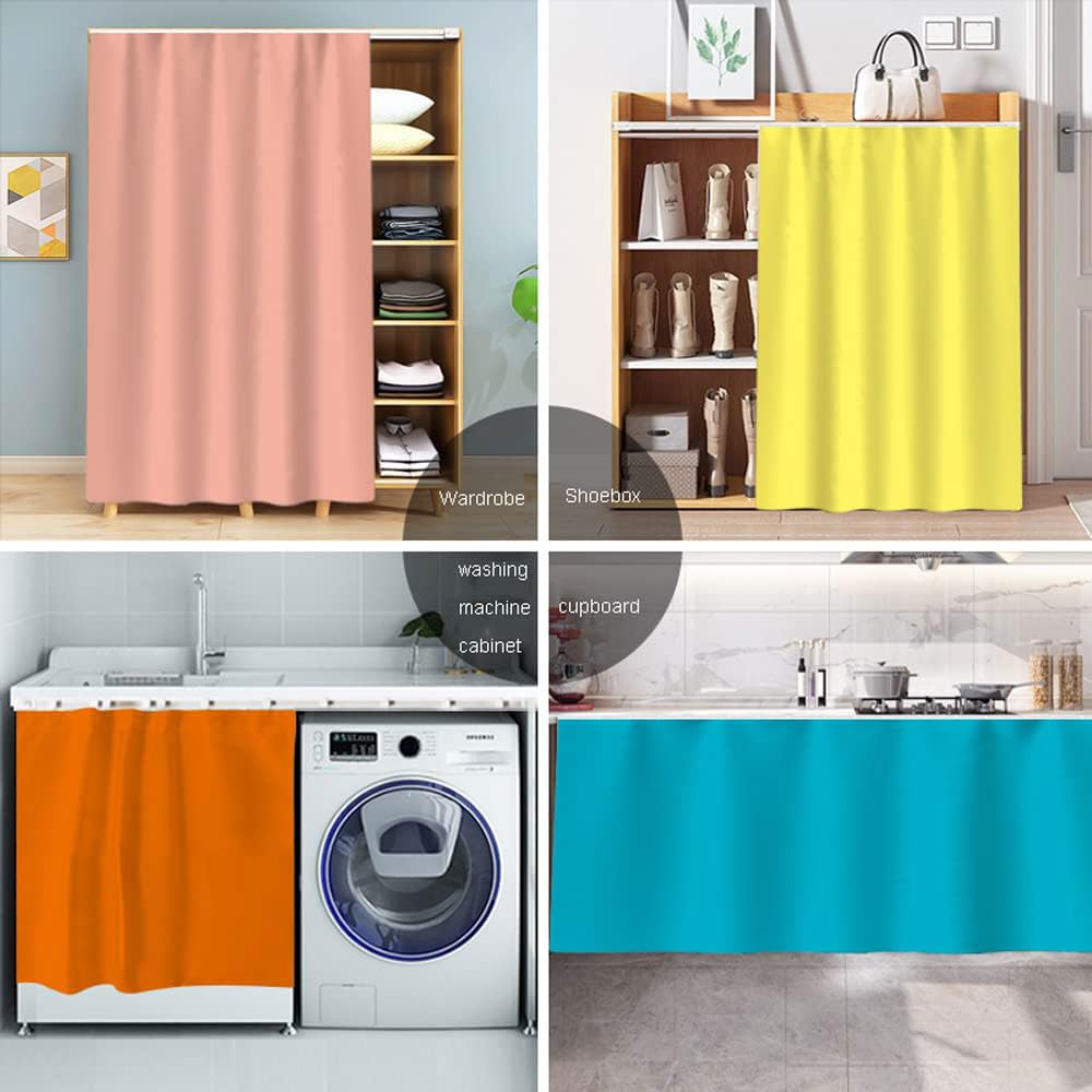 Rideaux Armoire,Rideau Anti-poussière Pour étagères,Rideaux D'armoire Pour étagères,Rideau Anti-poussière,Simple,Occultant,pour