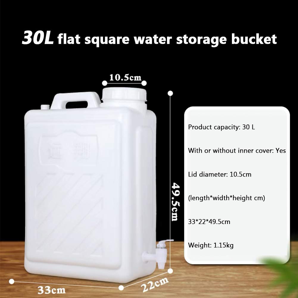 Jericane Eau Bidon d'eau Extérieur 50L/60L/90L Seau en Plastique De