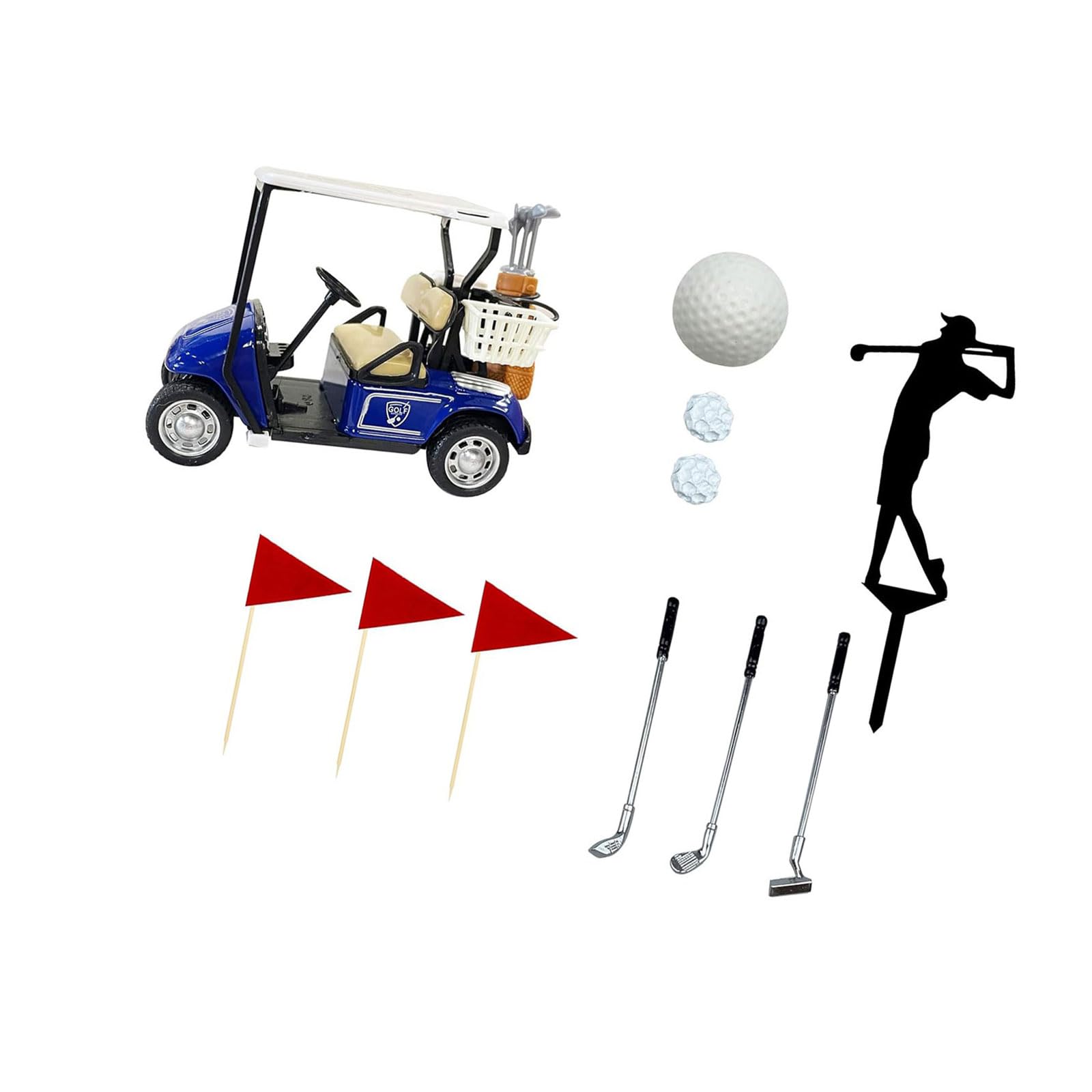 Kalttoy Permanent Polystyrene Golfing Cart Cake Addons Excellent for Sports Oriented Weddings and Receptions Golf Cart Cake