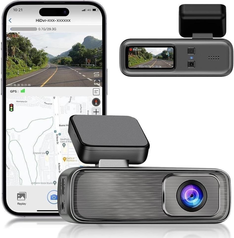 CAMFIRE Metal Dash Cam Front 2K Full HD for Car with 1.5 IPS Screen Dash cam Car Camera 145° Wide Angle Lens & WDR Night Vision G-Sensor Loop Recording Supports 256GB