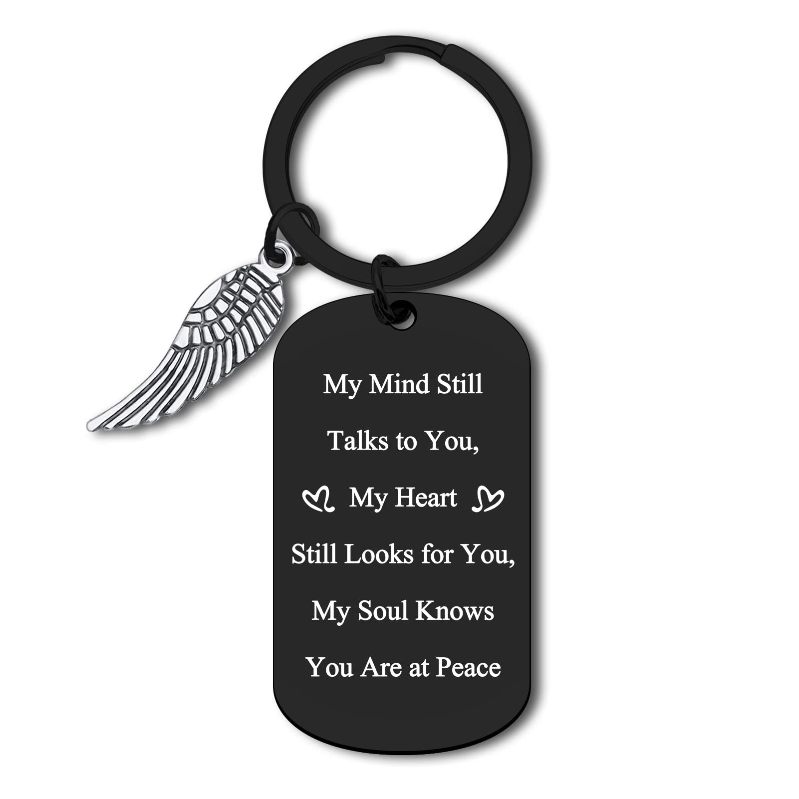 Memorial Keychain Gifts Sympathy Gift for Loss of Father Mother Grandpa Grandma Baby Loss Gift In Memory of Family Friends Bereavement Gifts Remembrance Keepsake Memorial Keychain Keyring