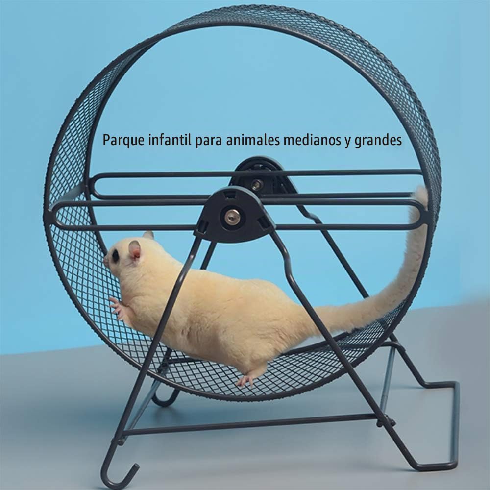 Rueda de ejercicio silenciosa para Hamster con Gerbille Chinchilla ardilla Lapin Rats Chinchillas Gerbilles Souris, enorme talla, 32 cm de diámetro, animales medianos y grandes