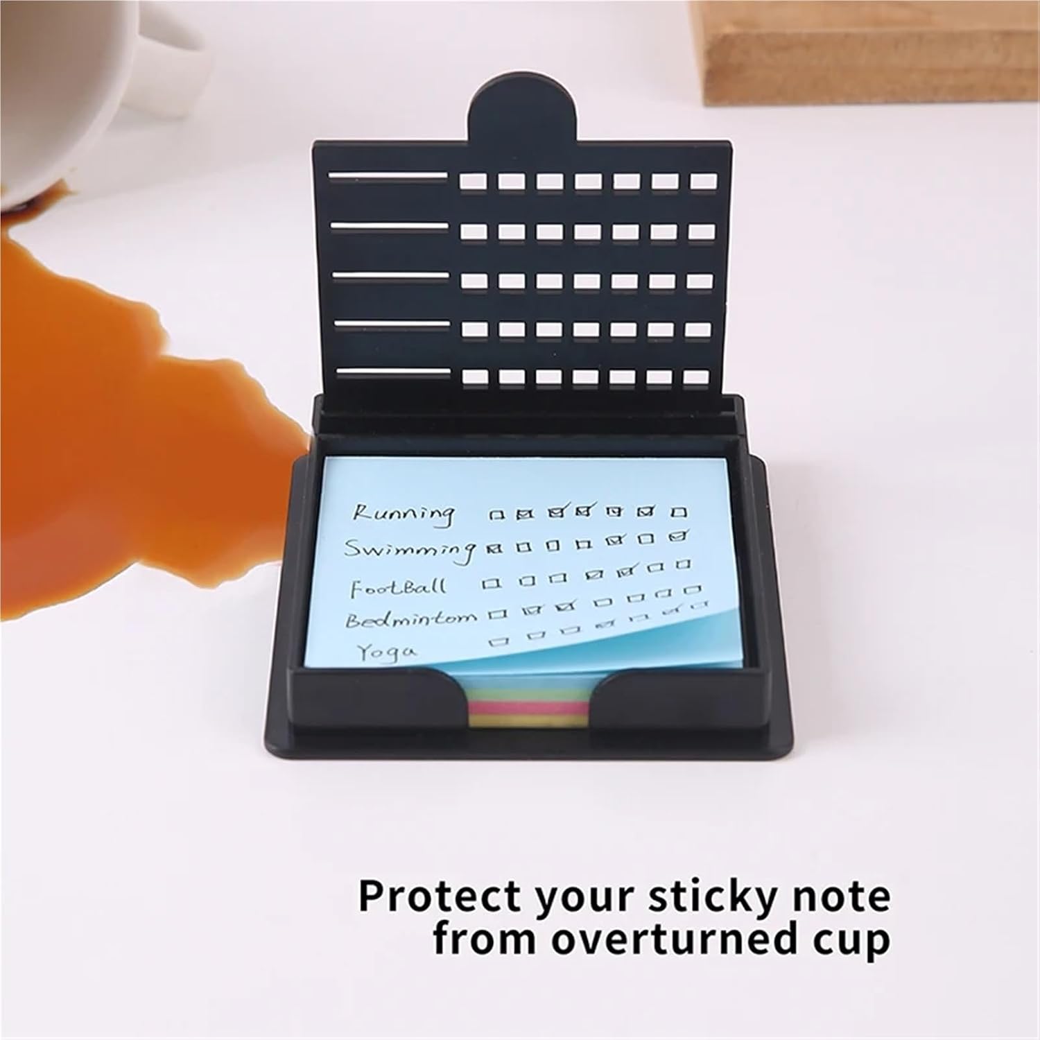 Sticky Note Holder 2 Sets Sticky Note Holder With Template Dispenser Versatile StencilSupplies Desk Accessories
