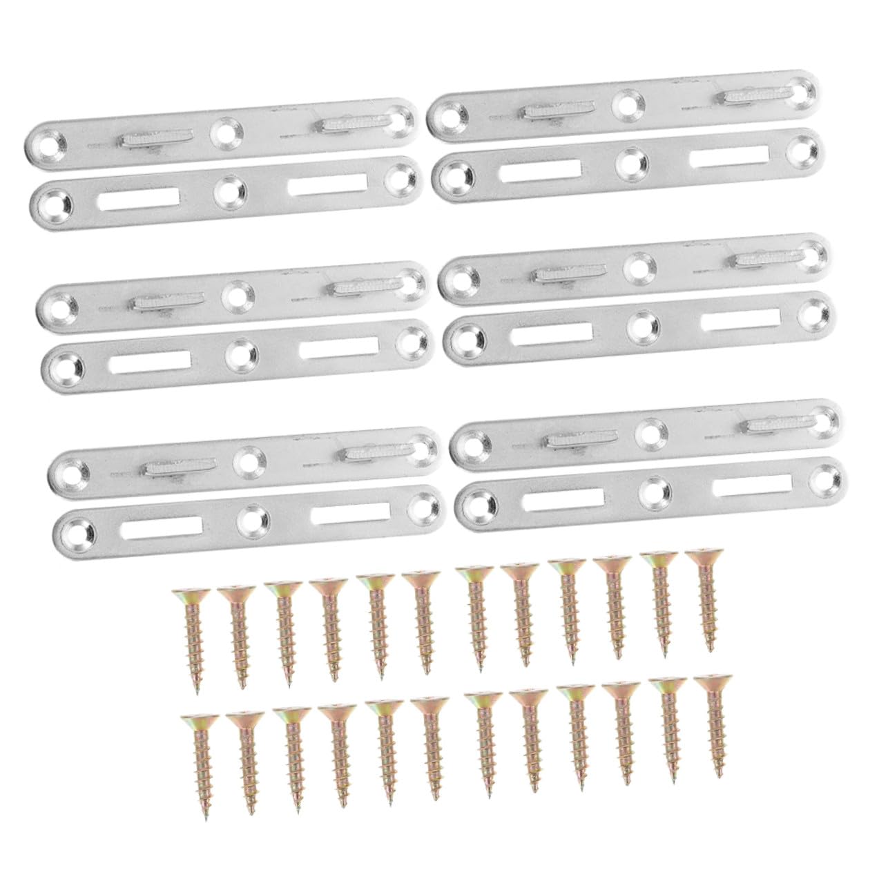 Fixations de lit VALICLUD fer argenté robuste pour meuble en bois