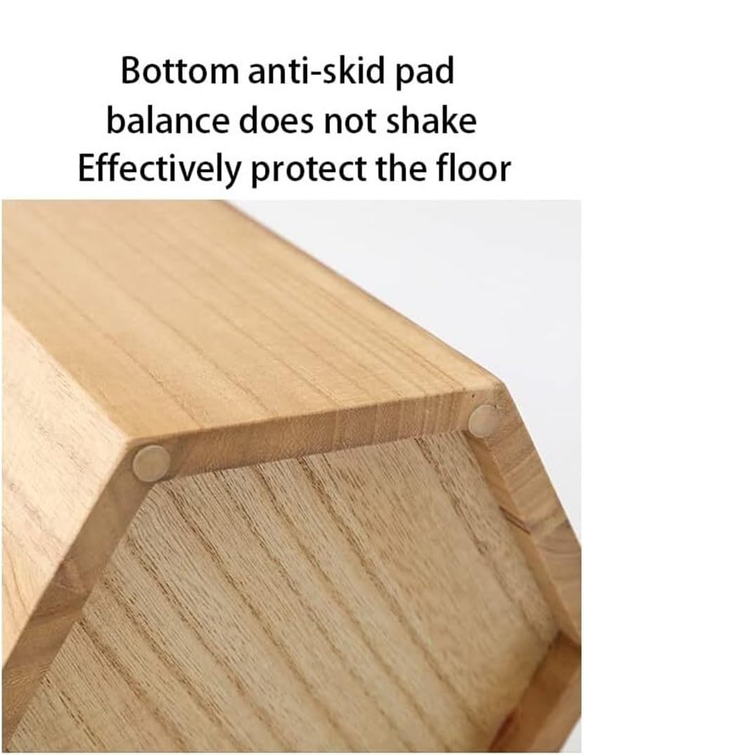 Porte-parapluie d'intérieur en grain de bois naturel avec support de rangement – Organiseur de parapluie élégant en bois pour la maison et le bureau, design durable et peu encombrant
