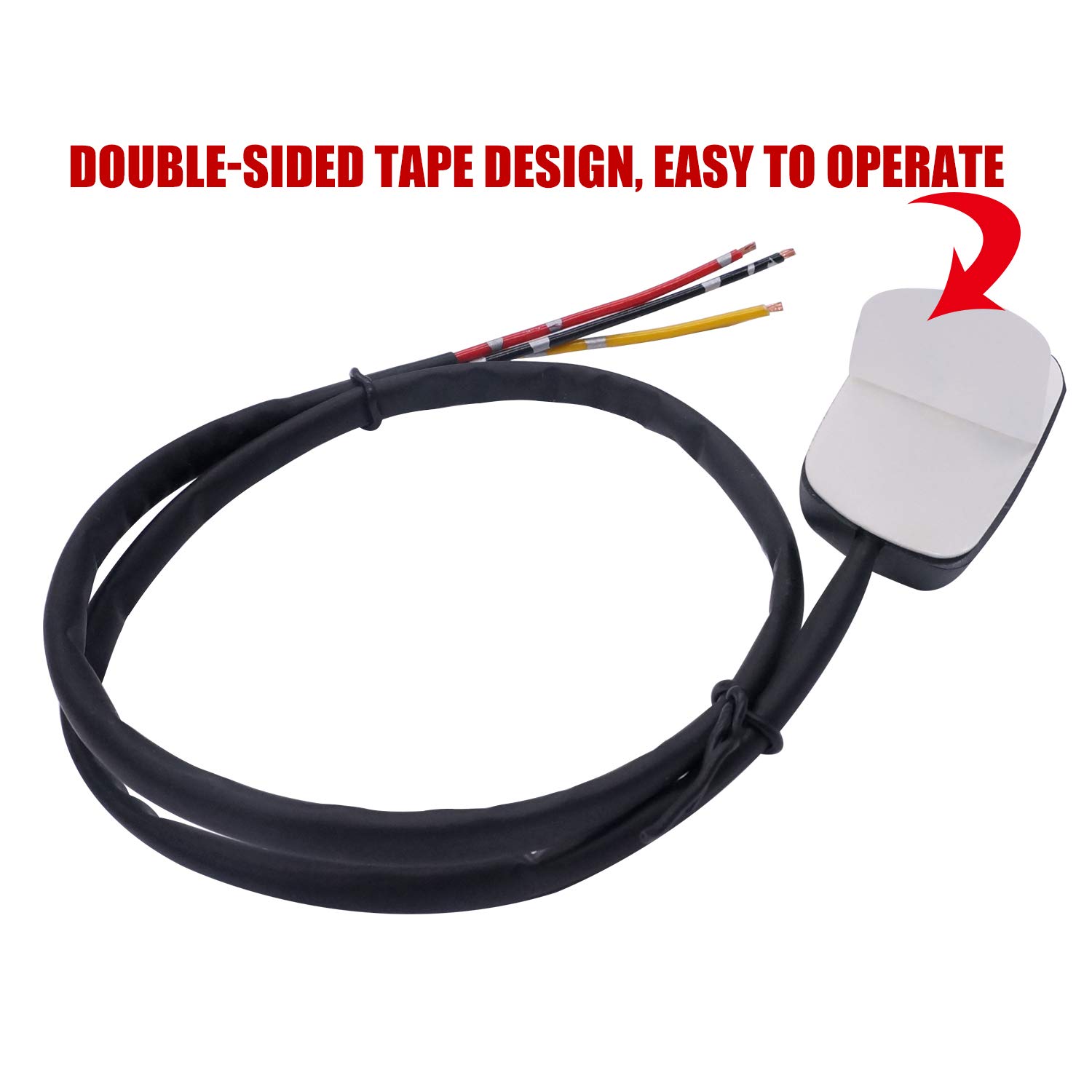 TWTADE Paste Type Switch Car Push Button Switch with LED Light ON/Off DC12V/10A 24V/5A Water Drop Shape DIY Car Switch SPST Rocker Switch with 24'' Cable for Various Lamps and Lanterns H-016 : Automotive