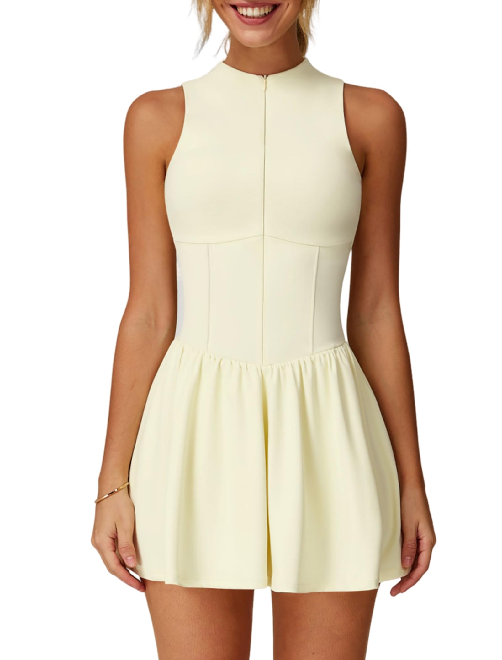 QBGJTD Womens Tennis Golf Dress with Zipper