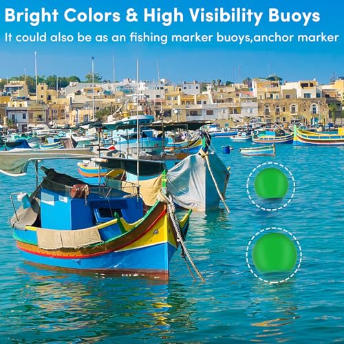 image for VEITHI 2 Pack 11.4 x 14 in Boat Buoy Balls Anchor Buoy Float Round Boa