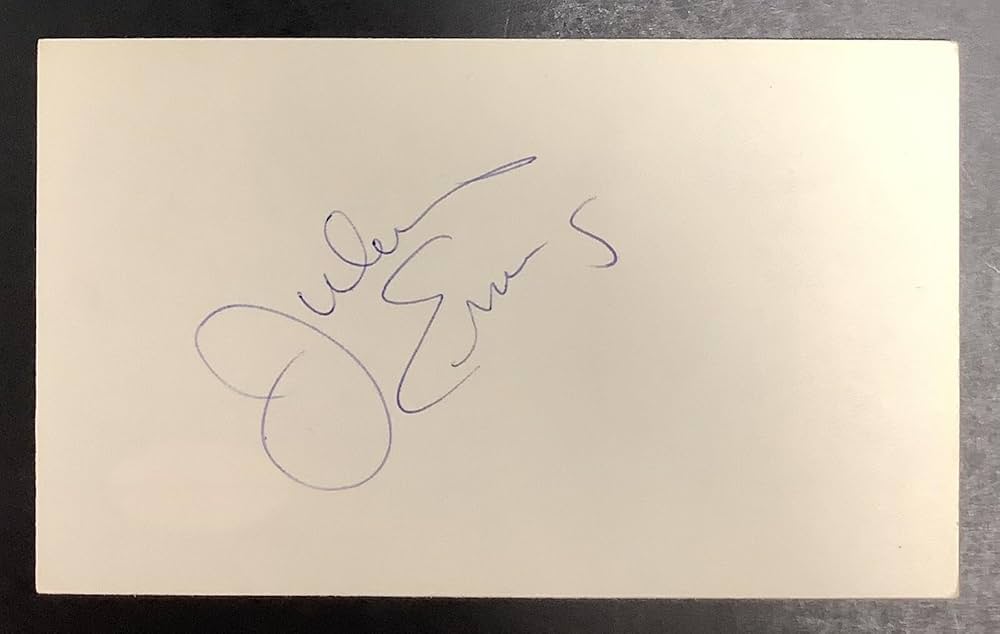 NBA Julius Erving 直筆サインカード Julius Erving Signed Index Card Basketball Dr J Autograph ABA PHI