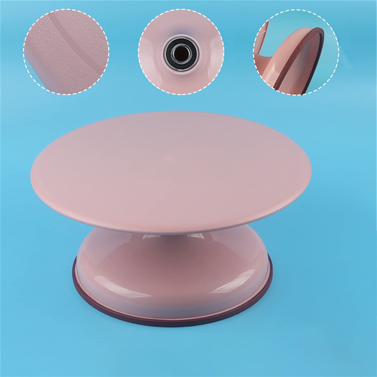 Tortenplatte Drehbar ABS Frosted Plastic Cake Drehteller 11 Zoll Swivel Kuchentisch Rotierende Standkuchen Basis Gebäck und Bäckereizubehör (27 * 20,5 * 12,5 cm) Kuchen dekorieren Verbrauchsmaterial K