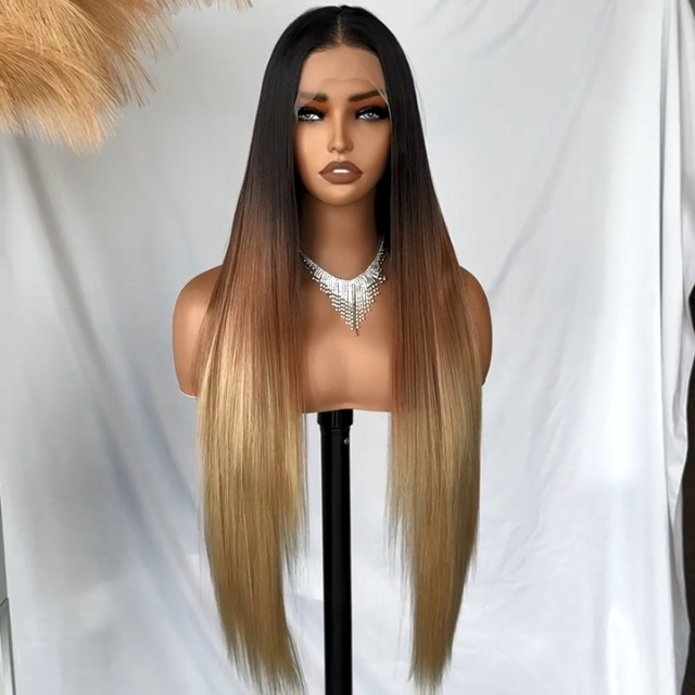 Amazon.com : SOKU 13x6 Long Straight Lace Front Wigs 32 Inch  display picture 2