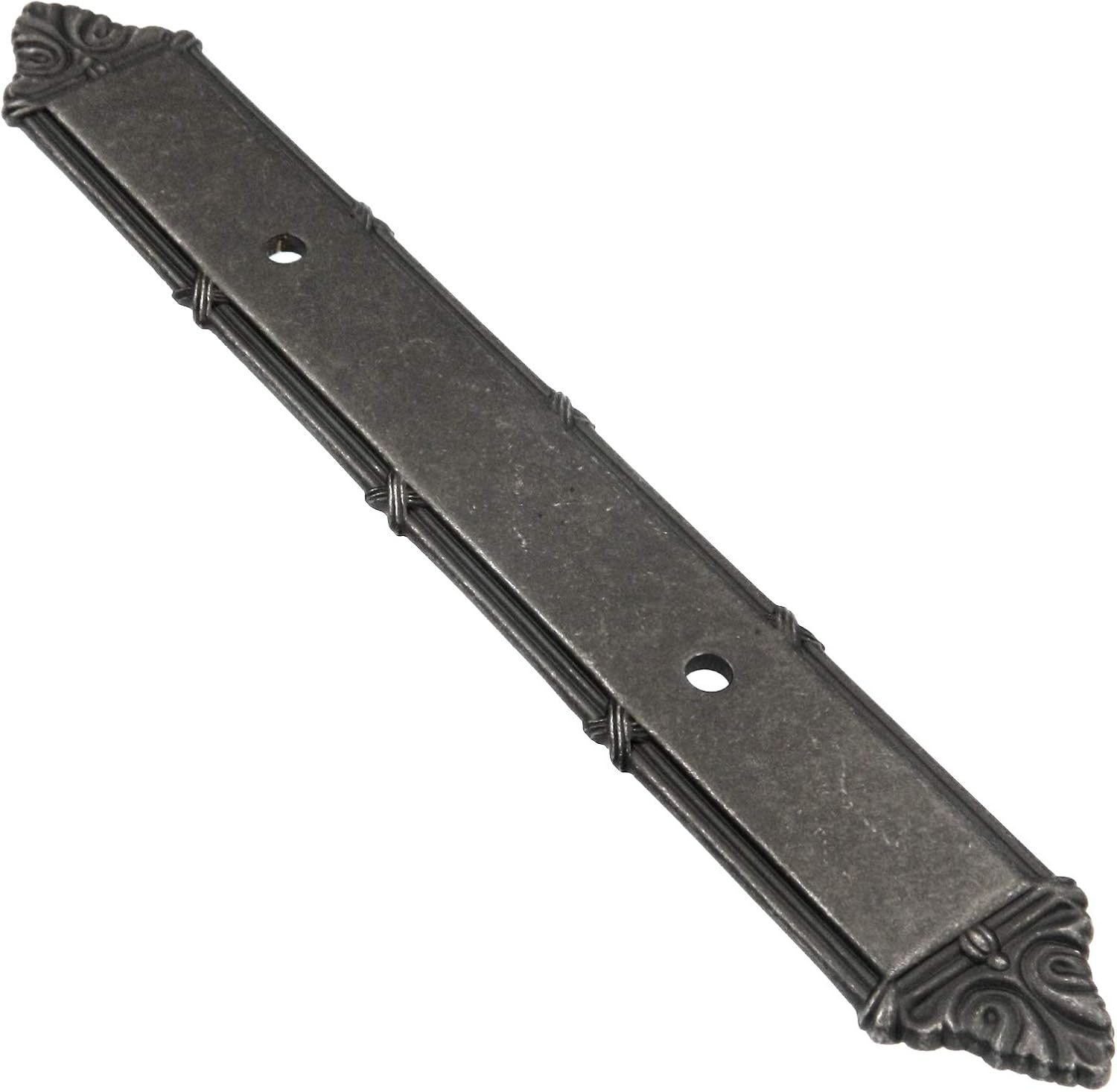 Keeler Belwith Antique Pewter Ribbon & Reed 3" cc Cabinet Pull Backplate M609