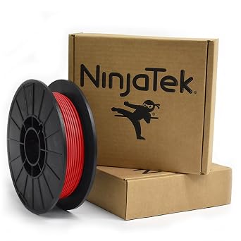 NinjaTek 3DNF03129005 NinjaTek NinjaFlex TPU Filament, 3.00mm, TPE, .5kg, Fire Red Pack of 1