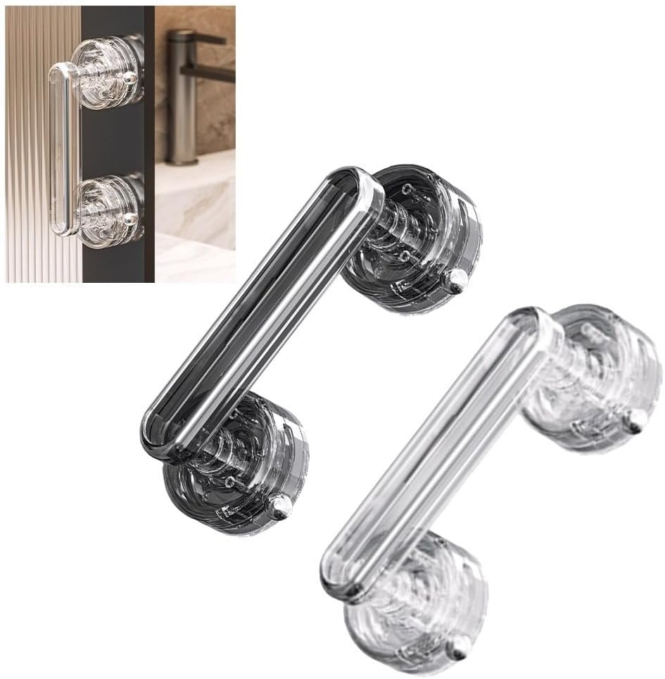 Zinc Alloy Concealed Hinge Flip Cabinet Doors, Close Damping Buffer Hinge, Compatible with 16-22mm Thick Doors, Silver (1 Set)