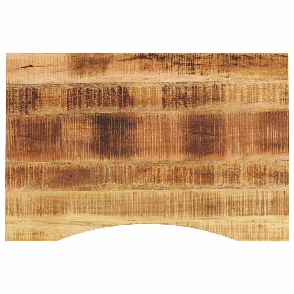 Hothingwell Blat biurkowy z surowego litego drewna mango 100 x 50 x 2,5 cm, uniwersalny blat stołu do biura, pisania lub jadalni, rustykalny design i łatwa powierzchnia