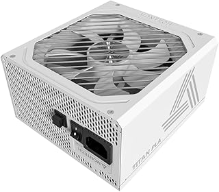 Montech Titan PLA 850 W - Fuente de alimentación ATX de Alta Gama - 80 Plus Platinum y Cybenetics Platinum - Totalmente Modular - ATX 3.1 y PCIe 5.1 Ready -10 años de Cobertura, Color Blanco