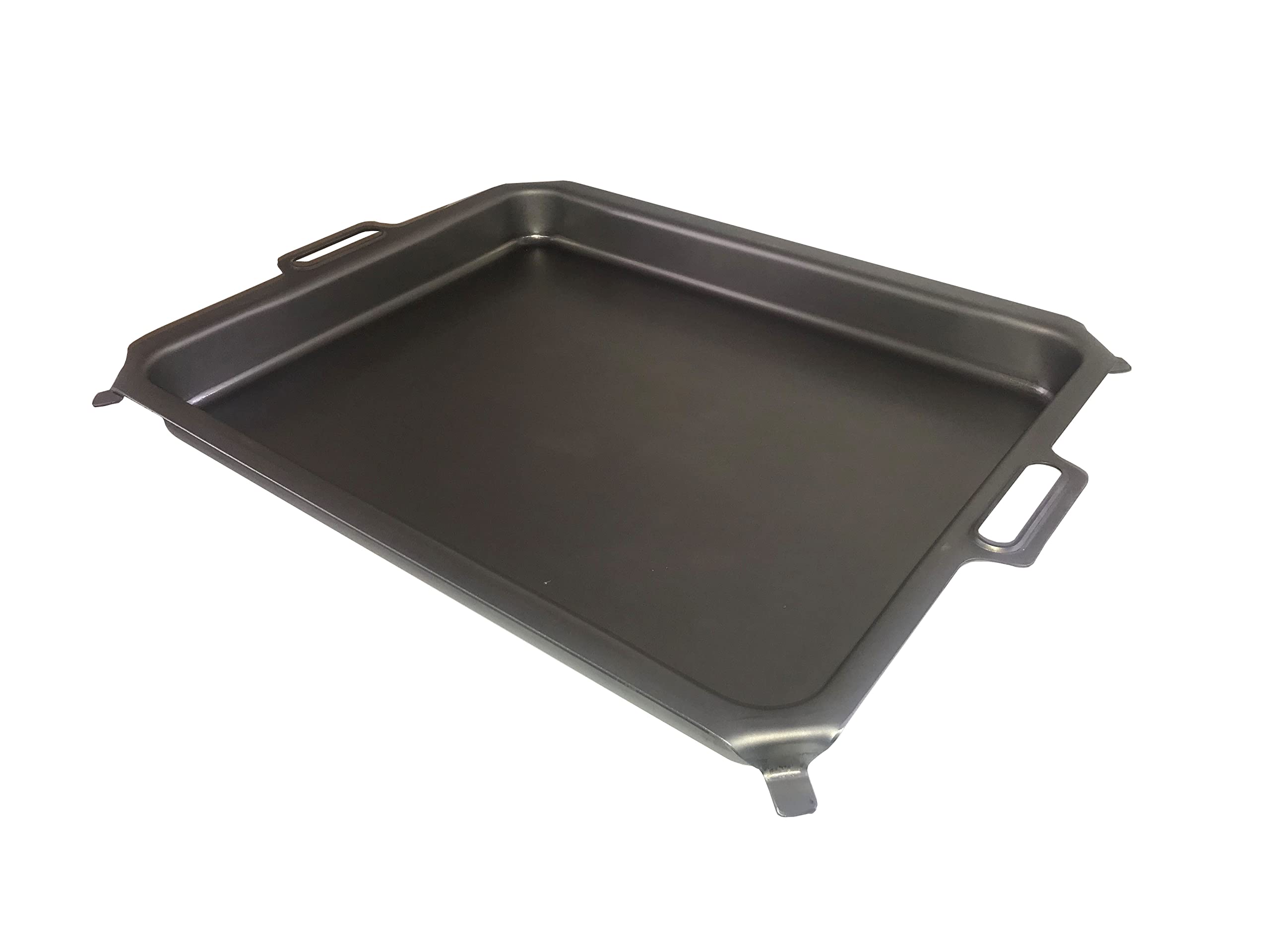 Stahl-Pfanne für 3-flammigen Gasgrill | Grillpfanne | Wanne ca. 60 x 45 cm | 6 cm tief | massive Ausführung | ideal zum grillen und braten