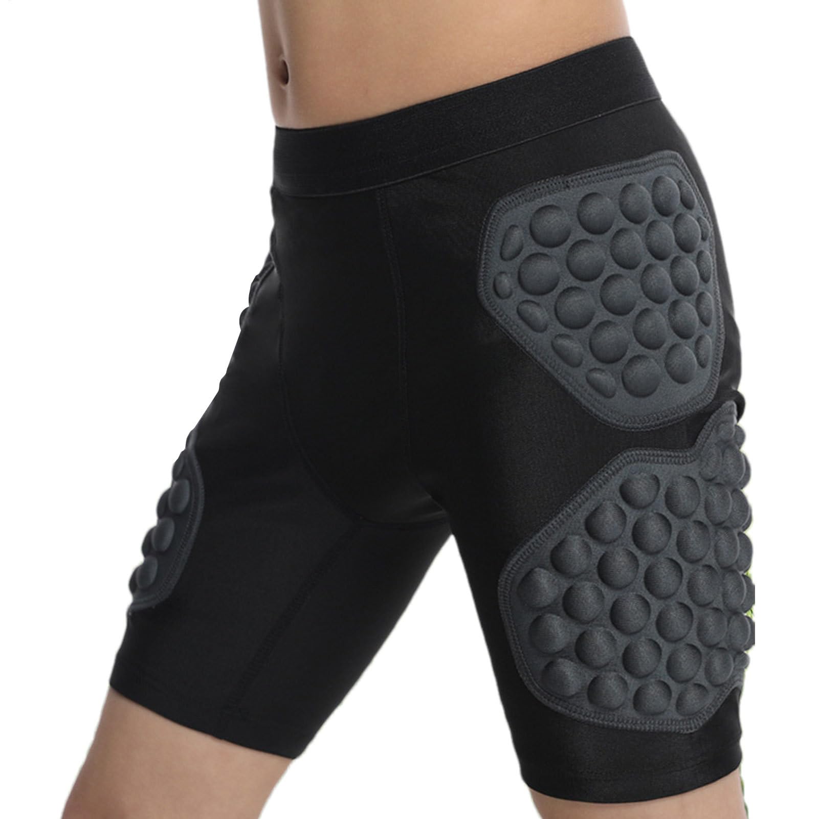 Generisch -Slider-Shorts, Sportshorts Für,Atmungsaktive Hockey-, Fußball-Unterwäsche, Hüftpolster, Schlagausrüstung - Gepolsterte Kompressionsshorts Für Jugendliche, 3D-Schutz-Hüfthose Für Juge