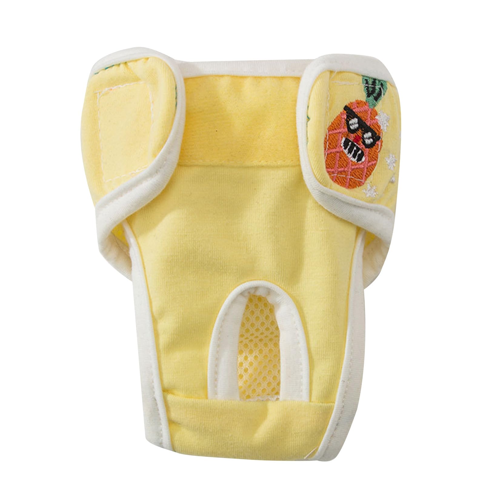 Occupiedpet Dog Diapers For Female Dogs, Reusable Washable Sanitary Pants with Pineapple Pattern, For Heat Cycle and Cleanliness, Adjustable Fit (Pineapple Pattern XXL)