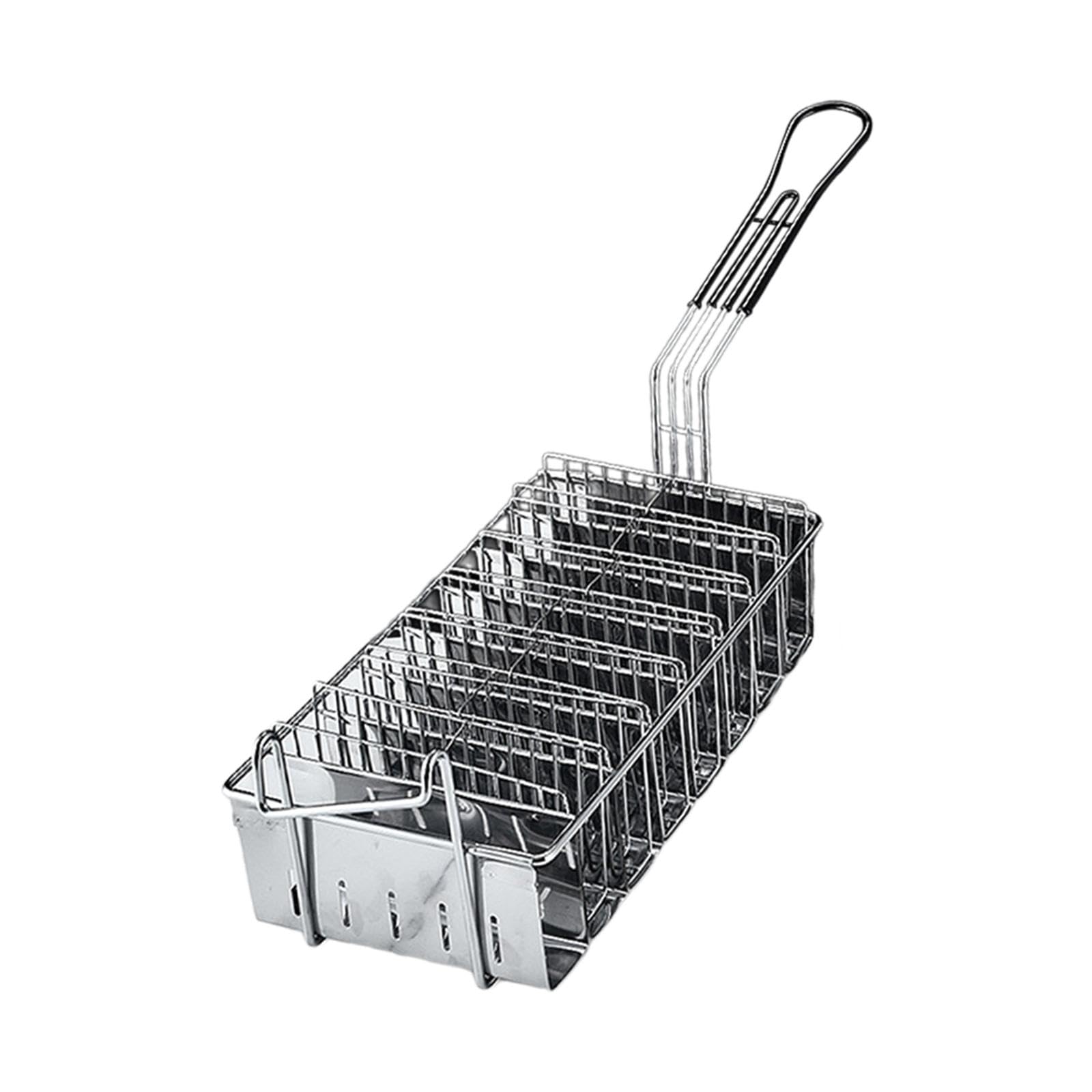 Gralara Cestino per taco, cestello porta taco per friggitrice, con impugnatura, tortillas, supporto per frittura, supporto per contenitore per cestello fritto, 8 griglie