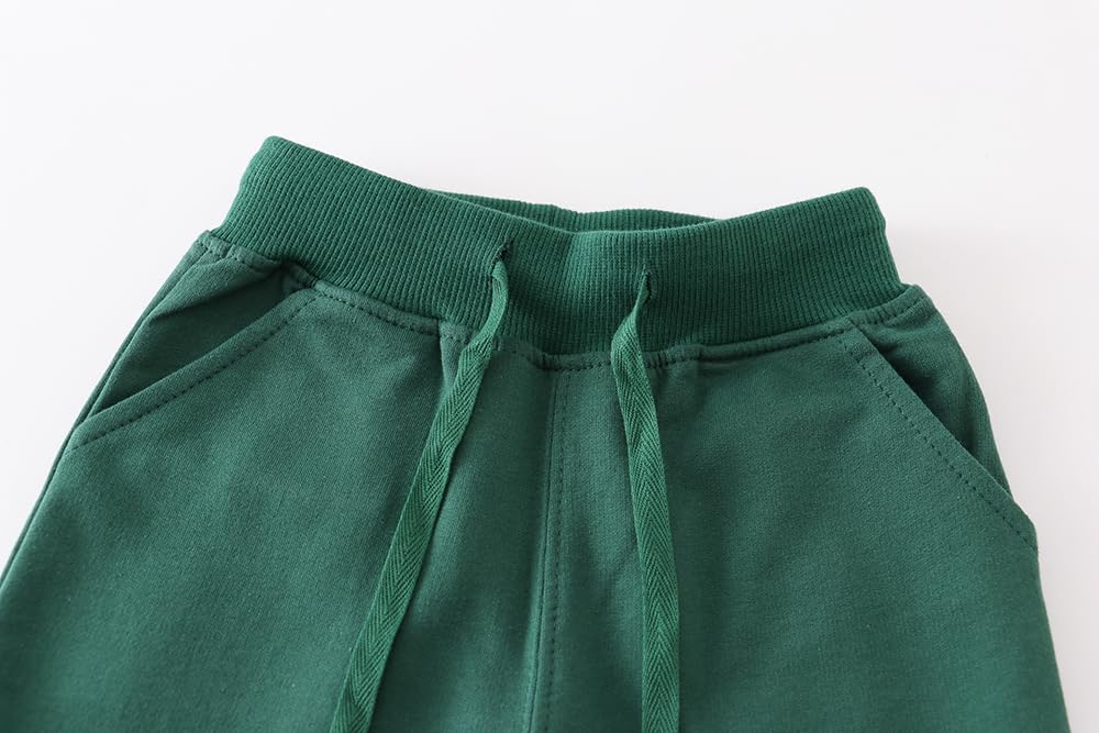 HUAER& Pantalones de chándal para bebé con diseño de dinosaurio con cordón elástico (2 unidades)