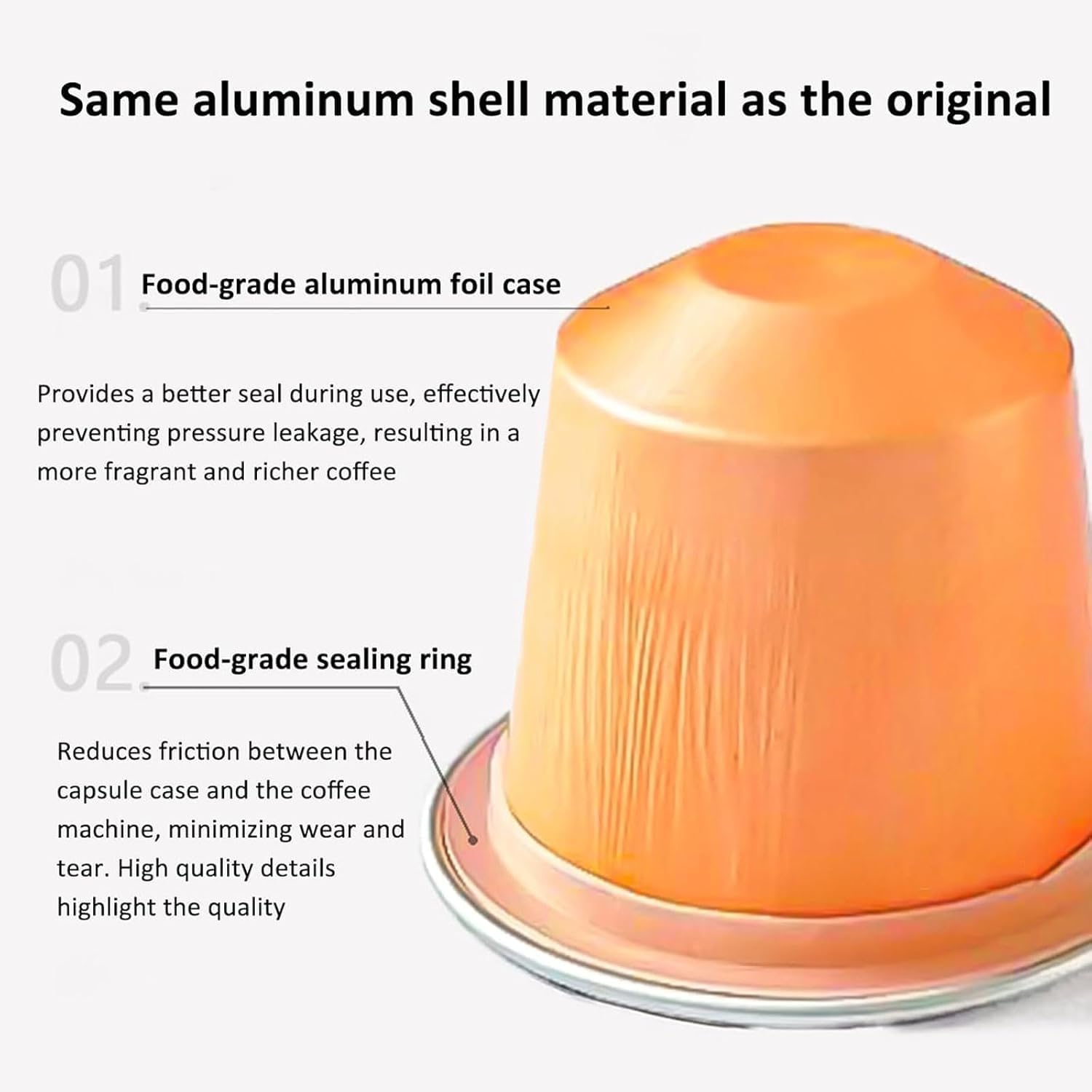 Maszyna do zamykania kawy na kapsułki DIY, maszyna do zamykania folii aluminiowej, ze 100 szt. jednorazowych kubków aluminiowych i 100 szt. folii jednorazowych i ubijakiem ze stali nierdzewnej