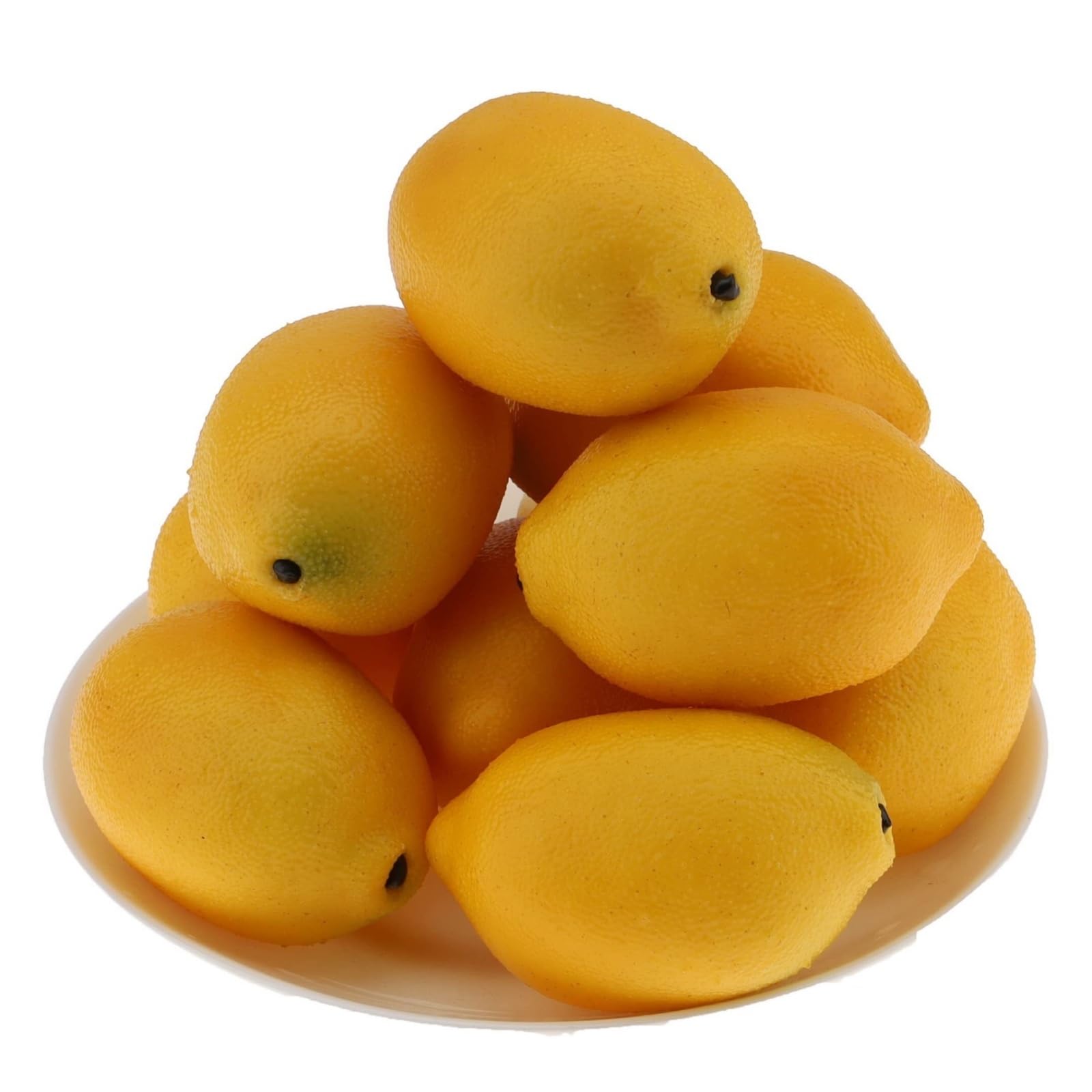 CVdrtyED Reusable Artificial Fruit Display 6 Pieces Of Simulated Fruit Decorations, Party Festival Kitchen Ornaments(Lemon Yellow)