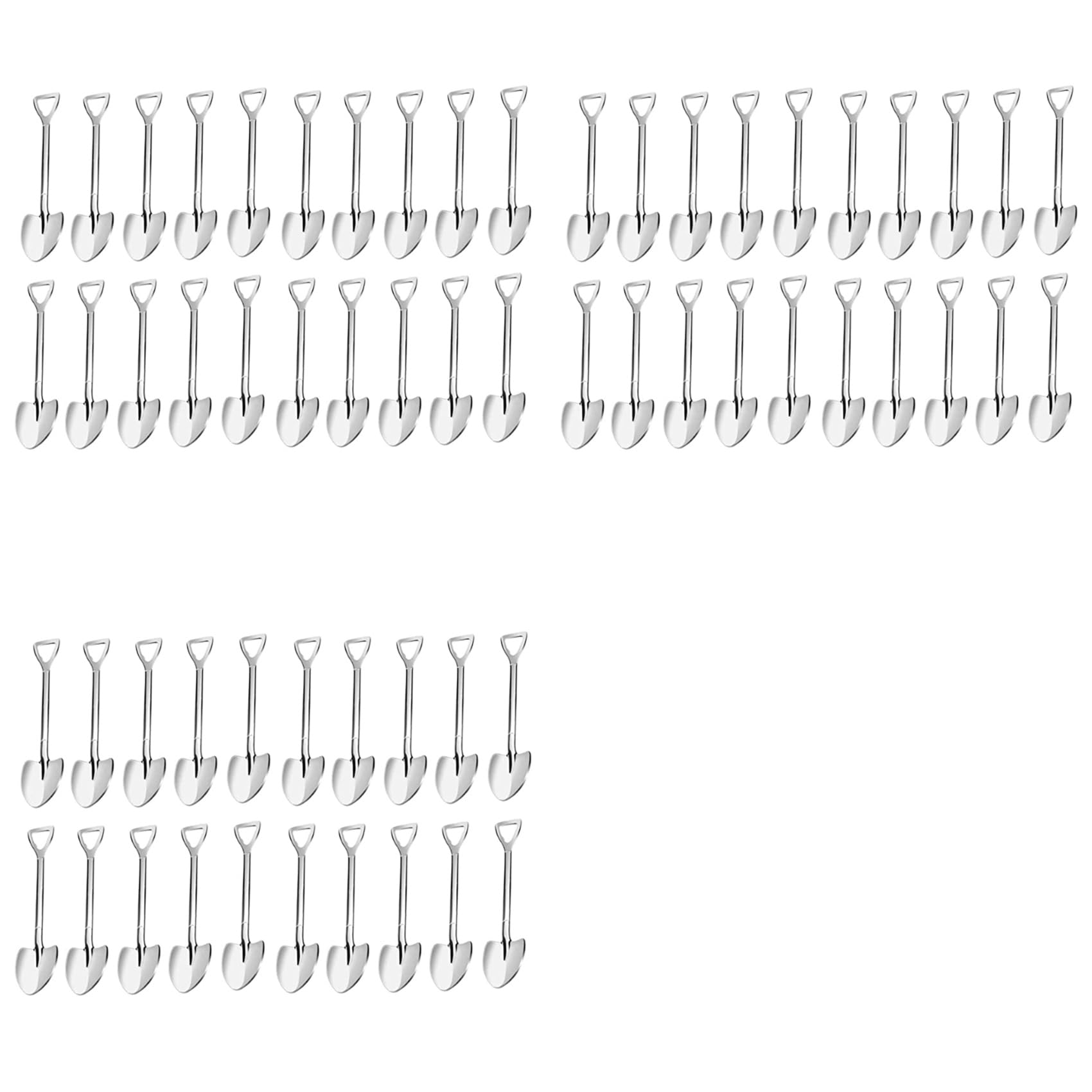 Hndhbfgrt 60 Pack Shovel Shape Espresso Spoons, 4.7 Inches Stainless Steel Mini Coffee Spoons, Small Spoons for Dessert,Tea