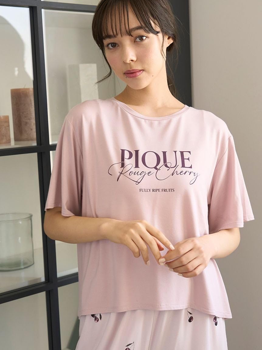 Amazon.co.jp: [ジェラート ピケ] ルージュチェリーレーヨンロゴT