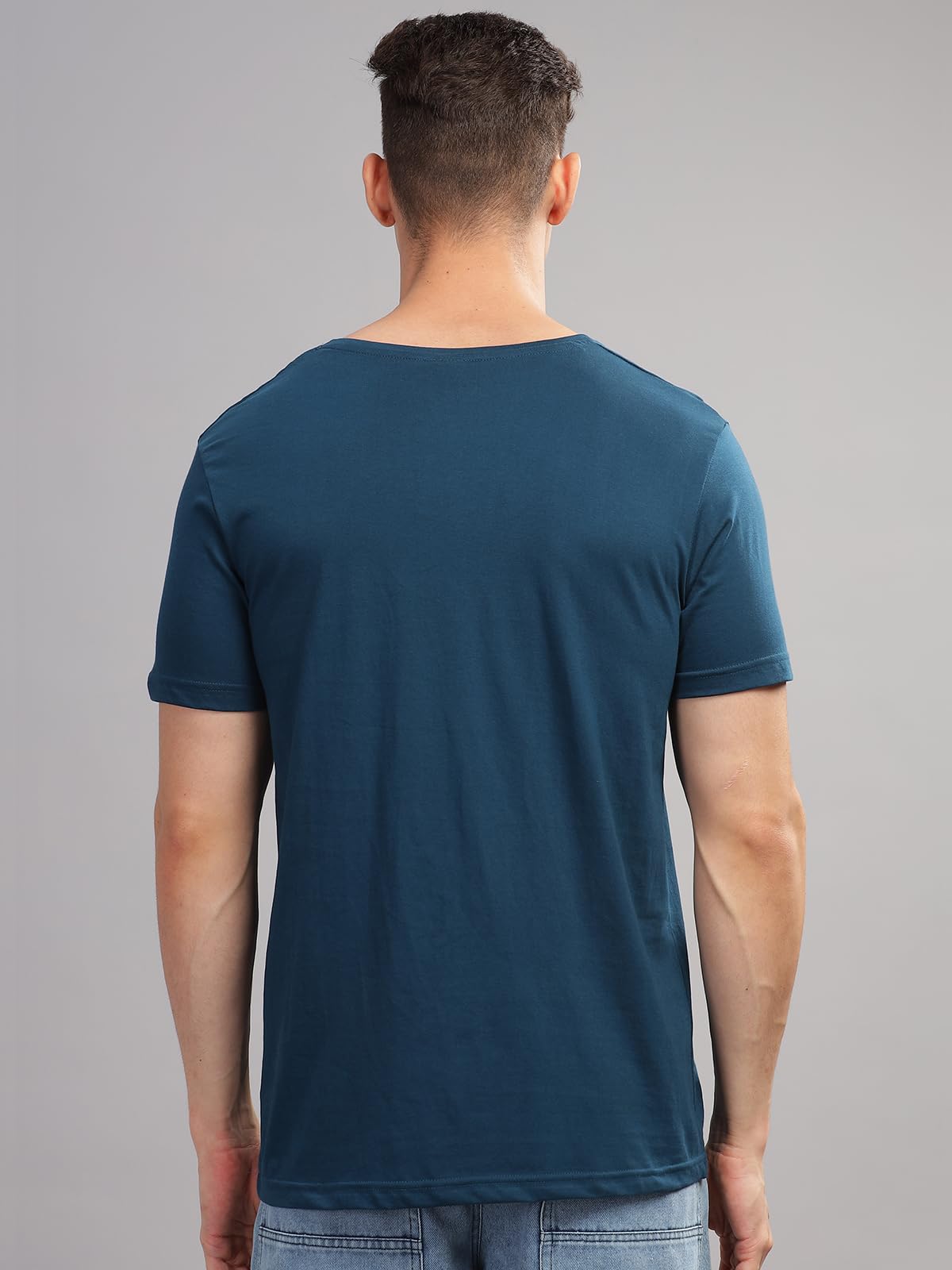ADRO Maglietta da uomo in stile urbano con stampa Chicago, in cotone, alla moda, colore nero