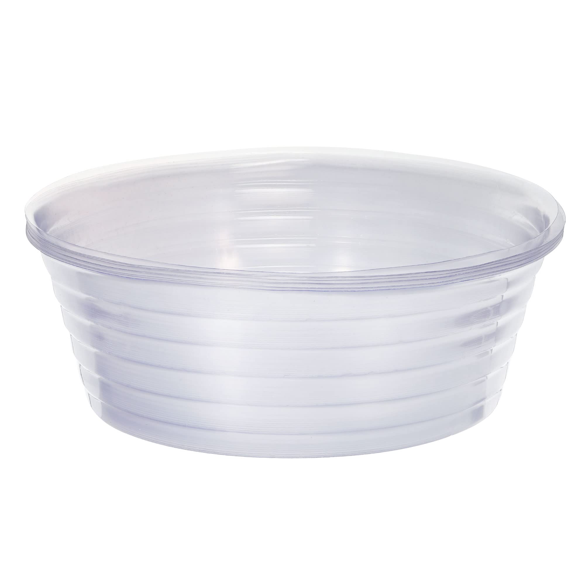sourcing map Plant Pot Saucer 13.4 Inch Plastic Round Flower Drip Tray for Indoor Outdoor, Clear Pack of 10