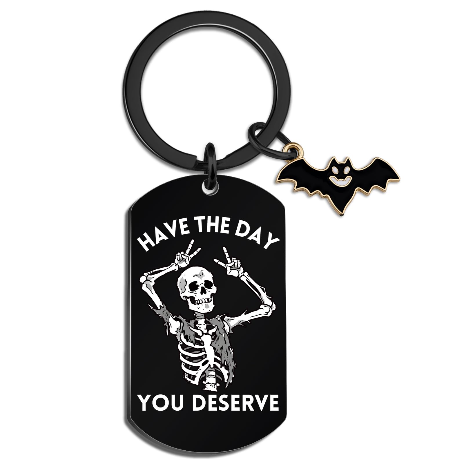 Lervuh Goth Keychain Wicked Keychain Goth Gifts for Women Men Boo Basket | Spooky Basket Stuffers Gothic Gifts Wicked Party Favors Wicked Gifts for Men Women Funny Keychains for Men
